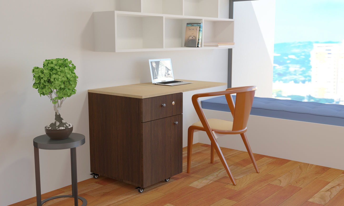 FOLDOMATIX Convertible Desk Engineered Wood (Plywood) Computer Table and Study Table