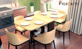 FOLDOMATIX Engineered Wood (Plywood) 6 Seater Folding Dining Table with metal frame consist of 3 shelves for storage (Without Chairs)