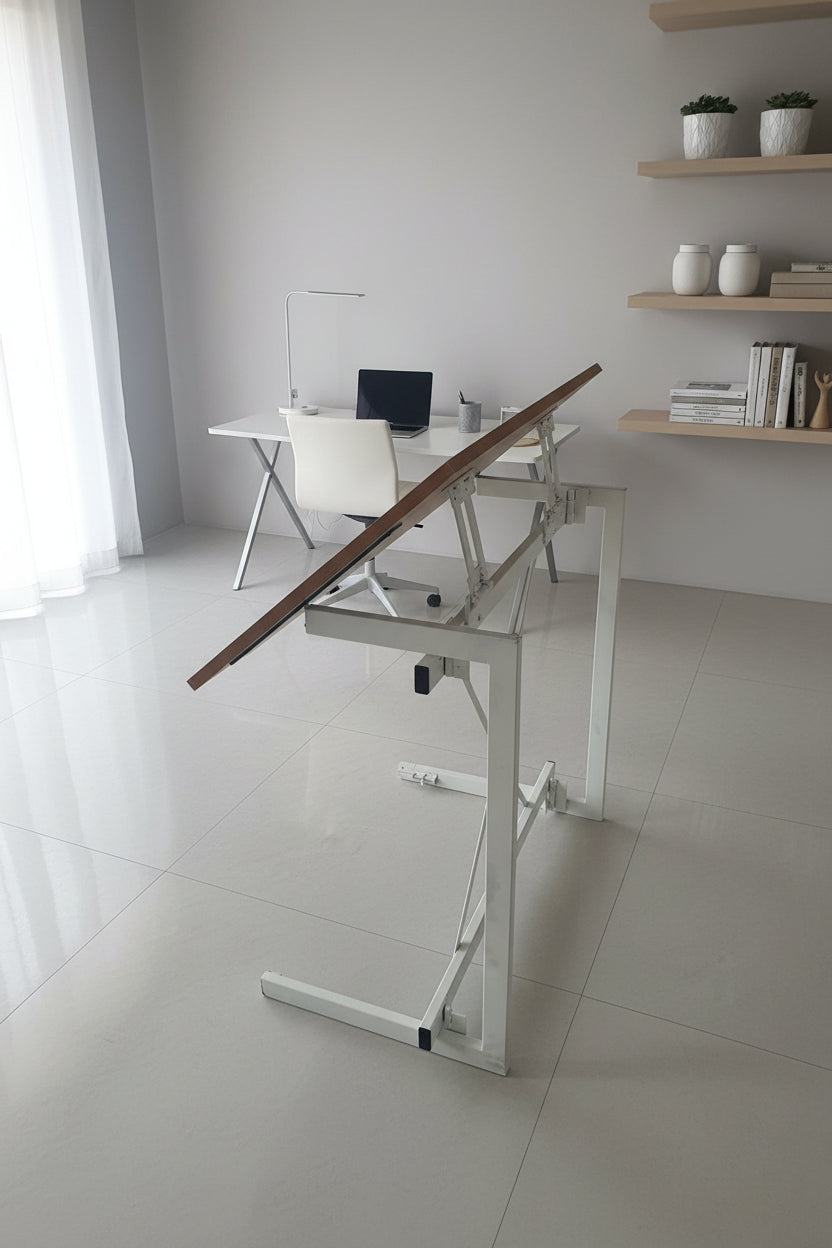 FOLDOMATIX Foldable & Tiltable Desk | Adjustable Drafting, Study & Laptop Table | Space-Saving Ergonomic Workstation