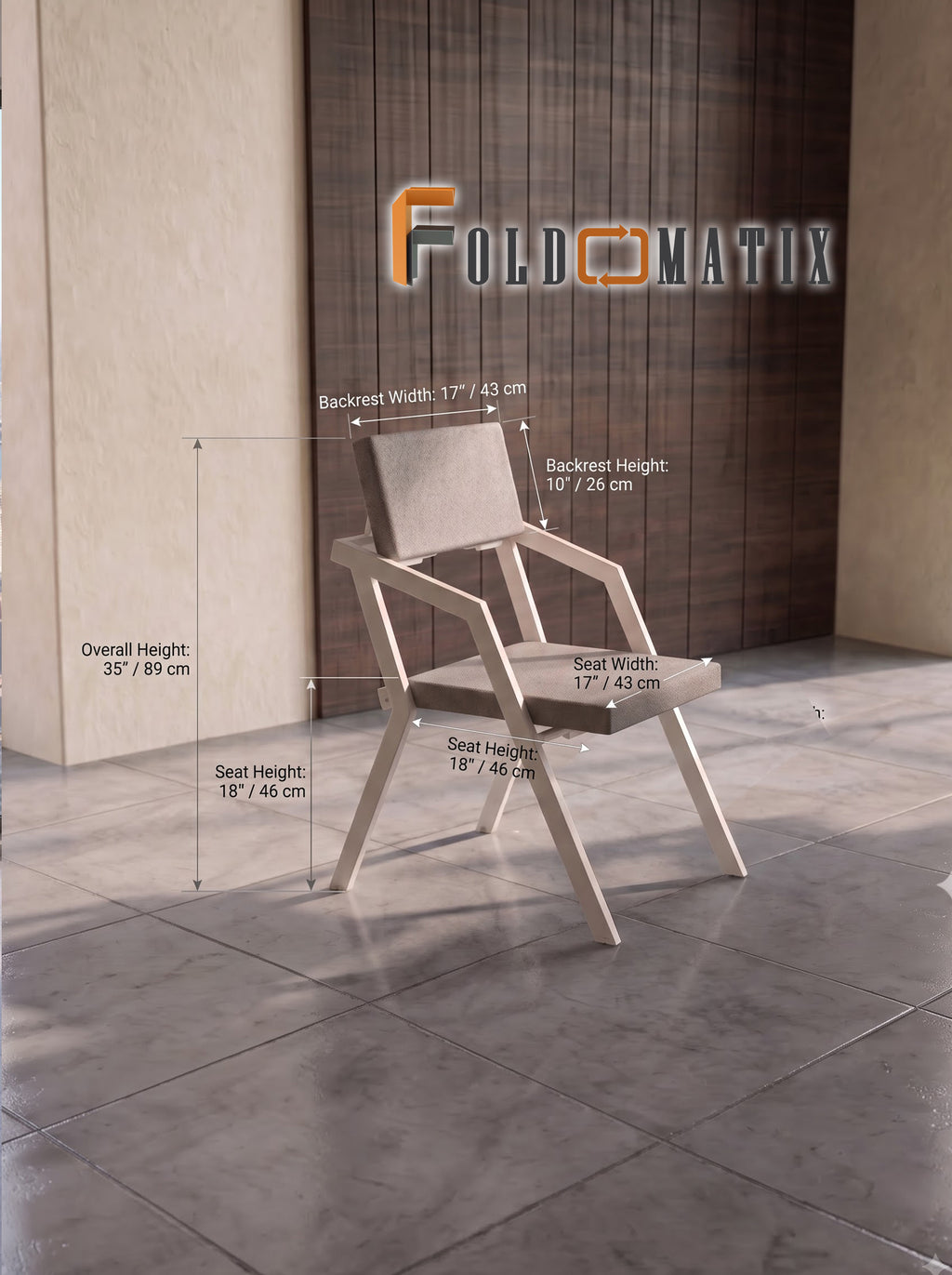 Modern Folding Dining Chair with Cushioned Seat & Backrest