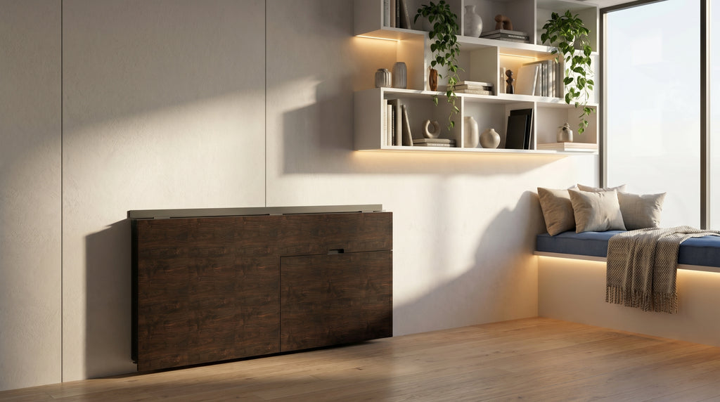 Wall-Mounted Desk with Height & Tilt Angle Adjustable Section