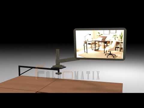 Foldomatix Multipurpose L-Shaped Height & Angle Adjustable Desk | WorkStation, Compact, Space-Saving, and Ergonomic Desk with Adjustable shelves and Adjustable Keyboard Tray