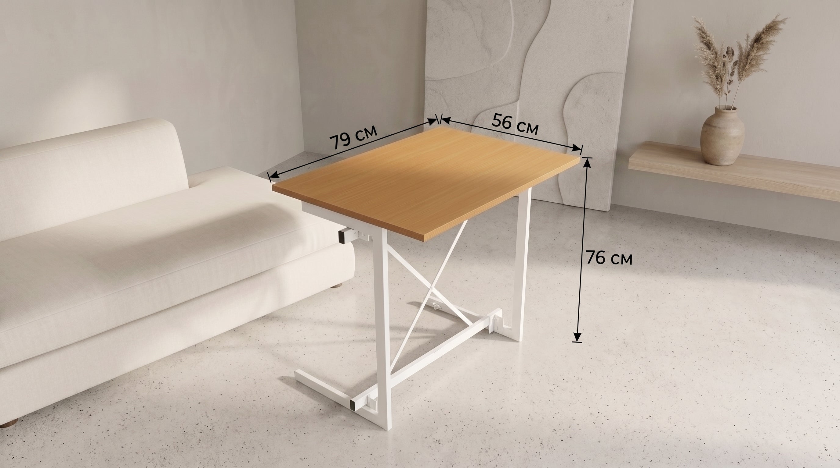 FOLDOMATIX Foldable & Tiltable Desk | Adjustable Drafting, Study & Laptop Table | Space-Saving Ergonomic Workstation